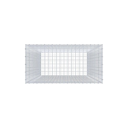 Gabione 200 cm x 100 cm x 50 cm (L x H x T), Maschenweite 5 cm x 5 cm, C-Ring