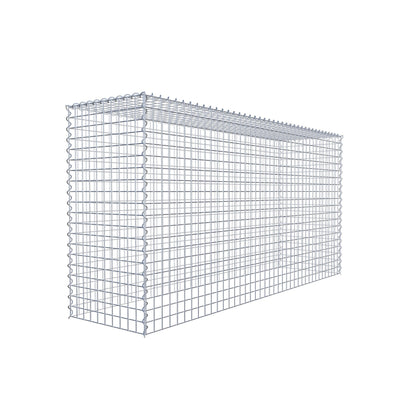 Opvokset gabion type 3 200 cm x 100 cm x 50 cm (L x H x D), maskestørrelse 5 cm x 5 cm, spiral