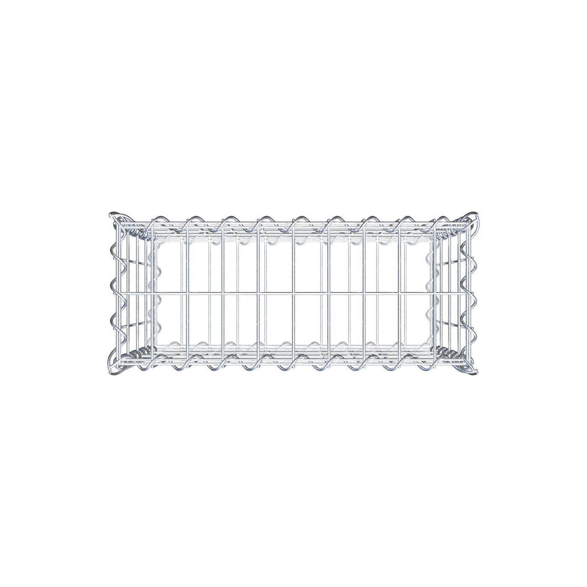 Gabbione 50 cm x 40 cm x 20 cm (L x H x P), maglia 5 cm x 10 cm, spirale