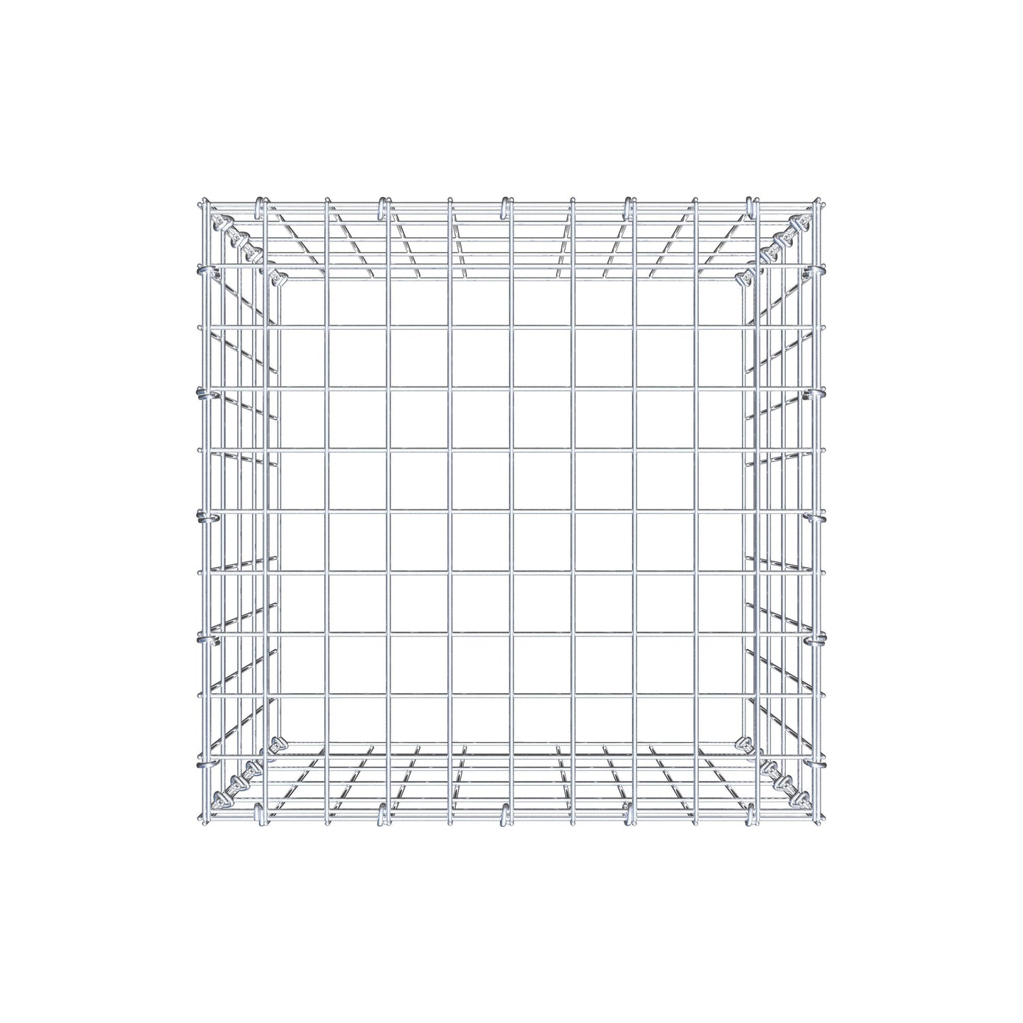 Monteret gabion type 3 50 cm x 50 cm x 50 cm (L x H x D), maskestørrelse 5 cm x 10 cm, C-ring