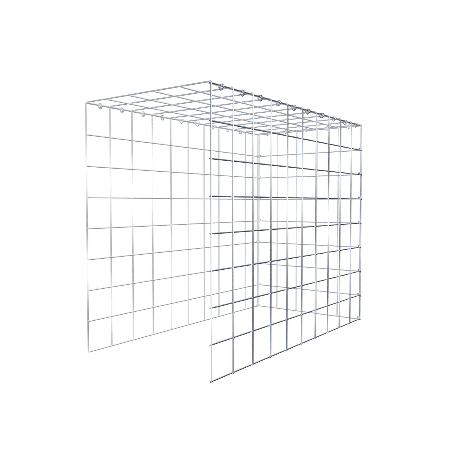 Gabião Tipo 4 100 cm x 80 cm x 50 cm (C x A x P), malhagem 10 cm x 10 cm, anel C