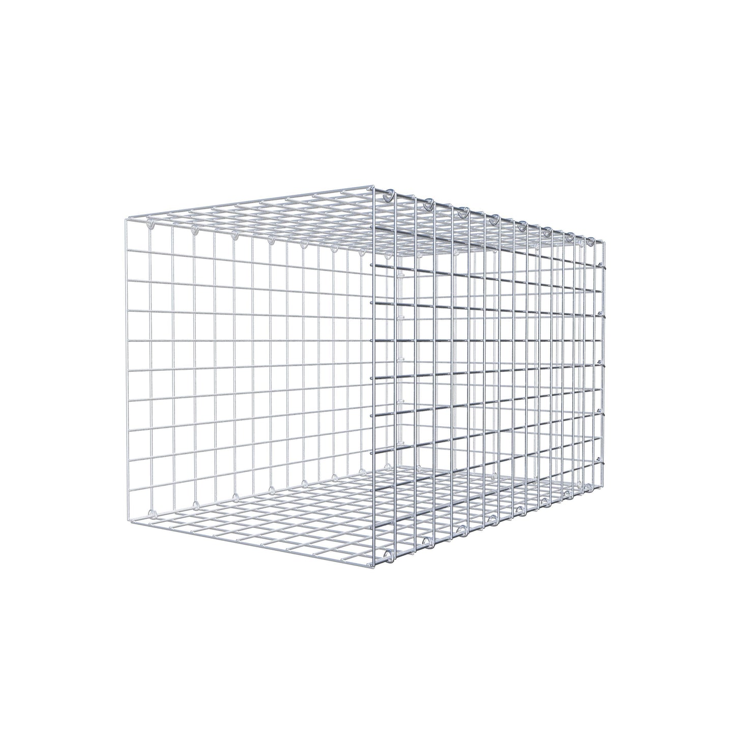 Mounted gabion type 2 80 cm x 50 cm x 50 cm (L x H x D), mesh size 5 cm x 5 cm, C-ring