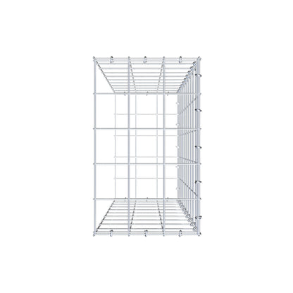 Type 2 oplegkorf 100 cm x 30 cm x 50 cm (L x H x D), maaswijdte 10 cm x 10 cm, C-ring