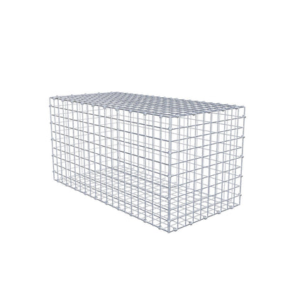 Gabion 100 cm x 50 cm x 50 cm (L x H x D), maskestørrelse 5 x 5 cm, spiralring