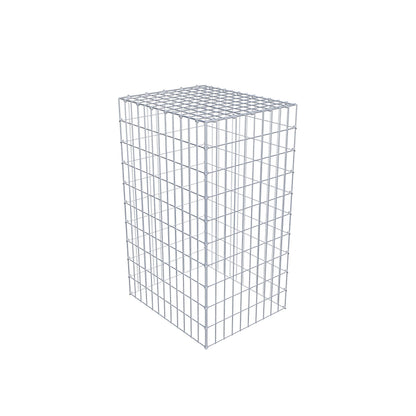 Gavión complementario de tipo 3 100 cm x 60 cm x 50 cm (L x A x P), malla 5 cm x 10 cm, anillo en C