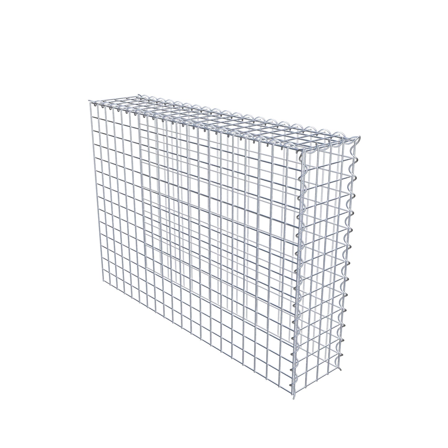 Gabião Tipo 4 100 cm x 70 cm x 20 cm (C x A x P), malhagem 5 cm x 5 cm, espiral