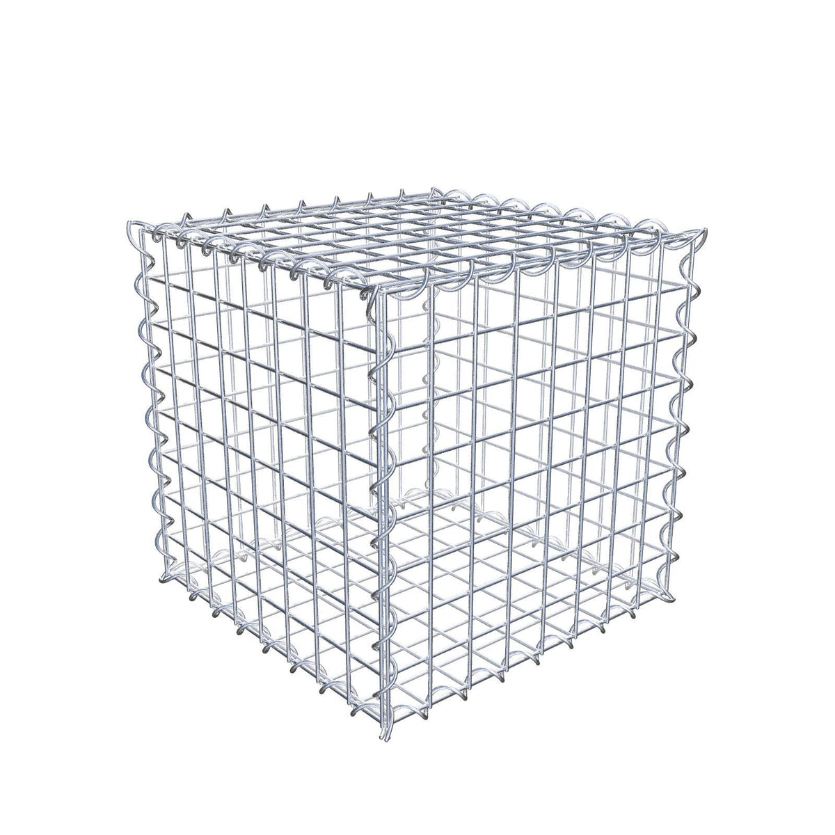 Gabione 40 cm x 40 cm x 40 cm (L x H x T), Maschenweite 5 cm x 5 cm, Spirale