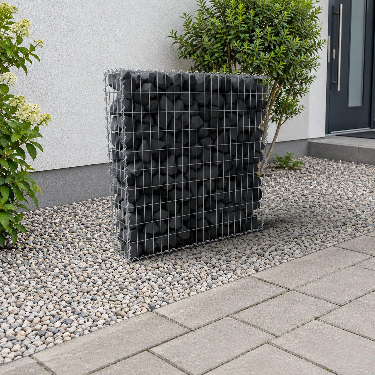 Gabion 100 cm x 100 cm x 20 cm (L x H x P), mailles 5 cm x 10 cm, spirale