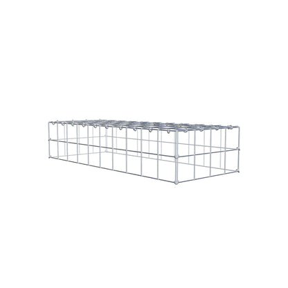 Typ 3 påbyggnadsgabion 100 cm x 20 cm x 40 cm (L x H x D), maskstorlek 10 cm x 10 cm, C-ring