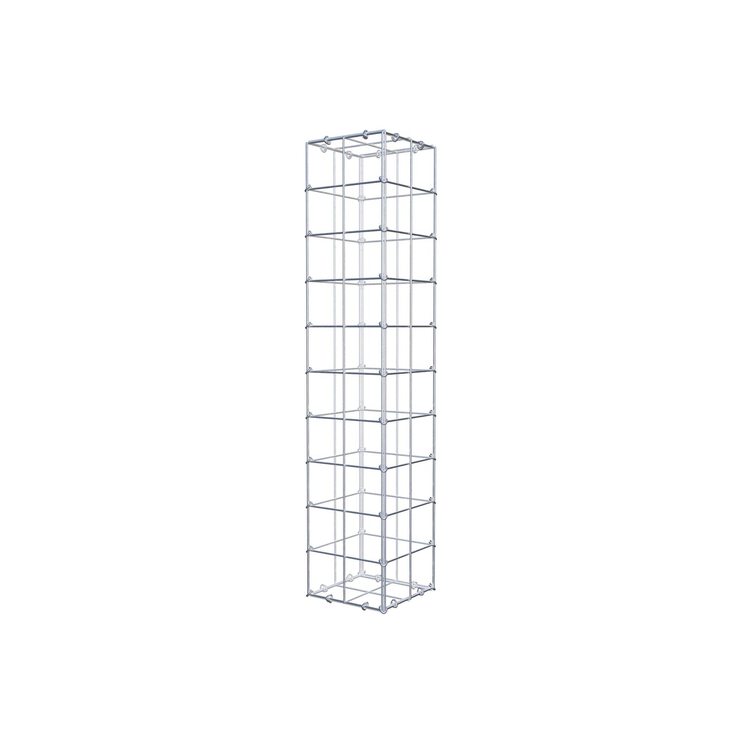 Gabion 100 cm x 20 cm x 20 cm (L x H x P), maille 10 cm x 10 cm, anneau en C