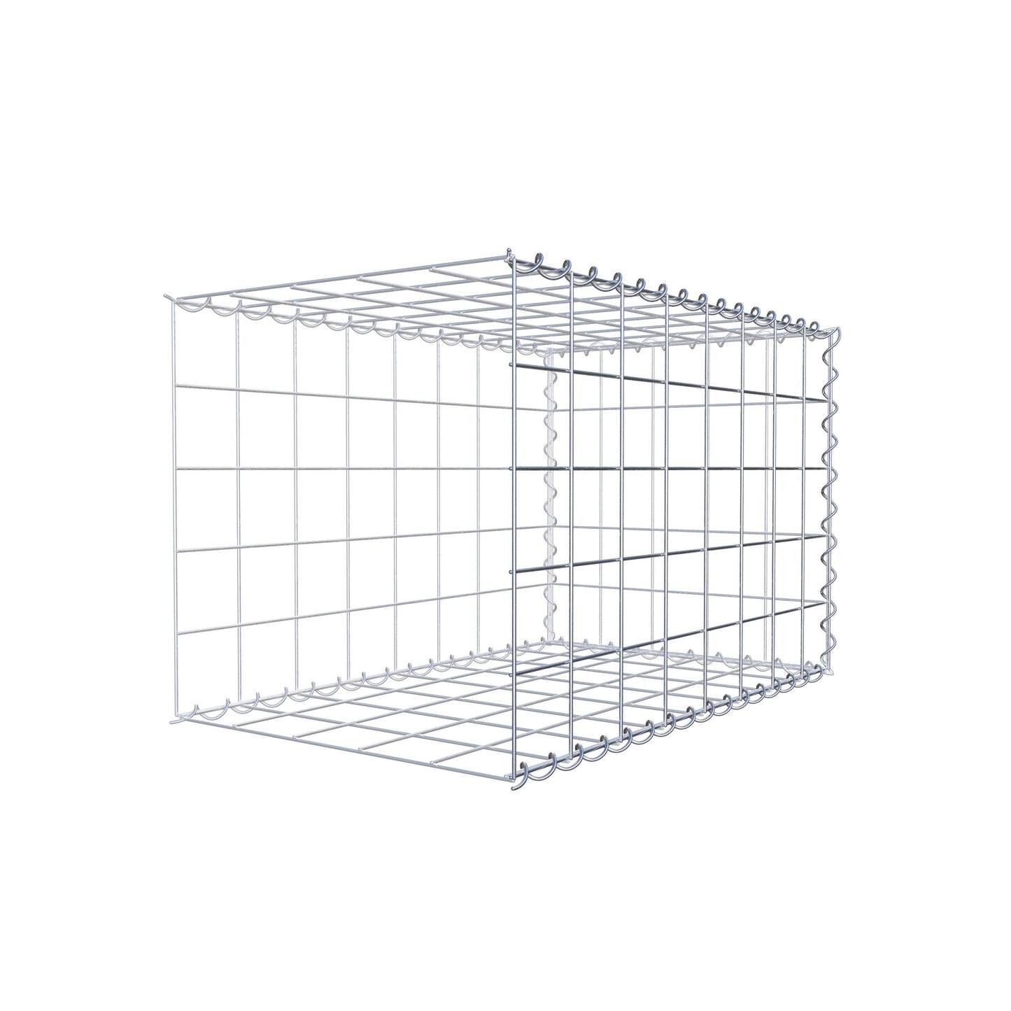Opvokset gabion type 2 80 cm x 50 cm x 50 cm (L x H x D), maskestørrelse 10 cm x 10 cm, spiral