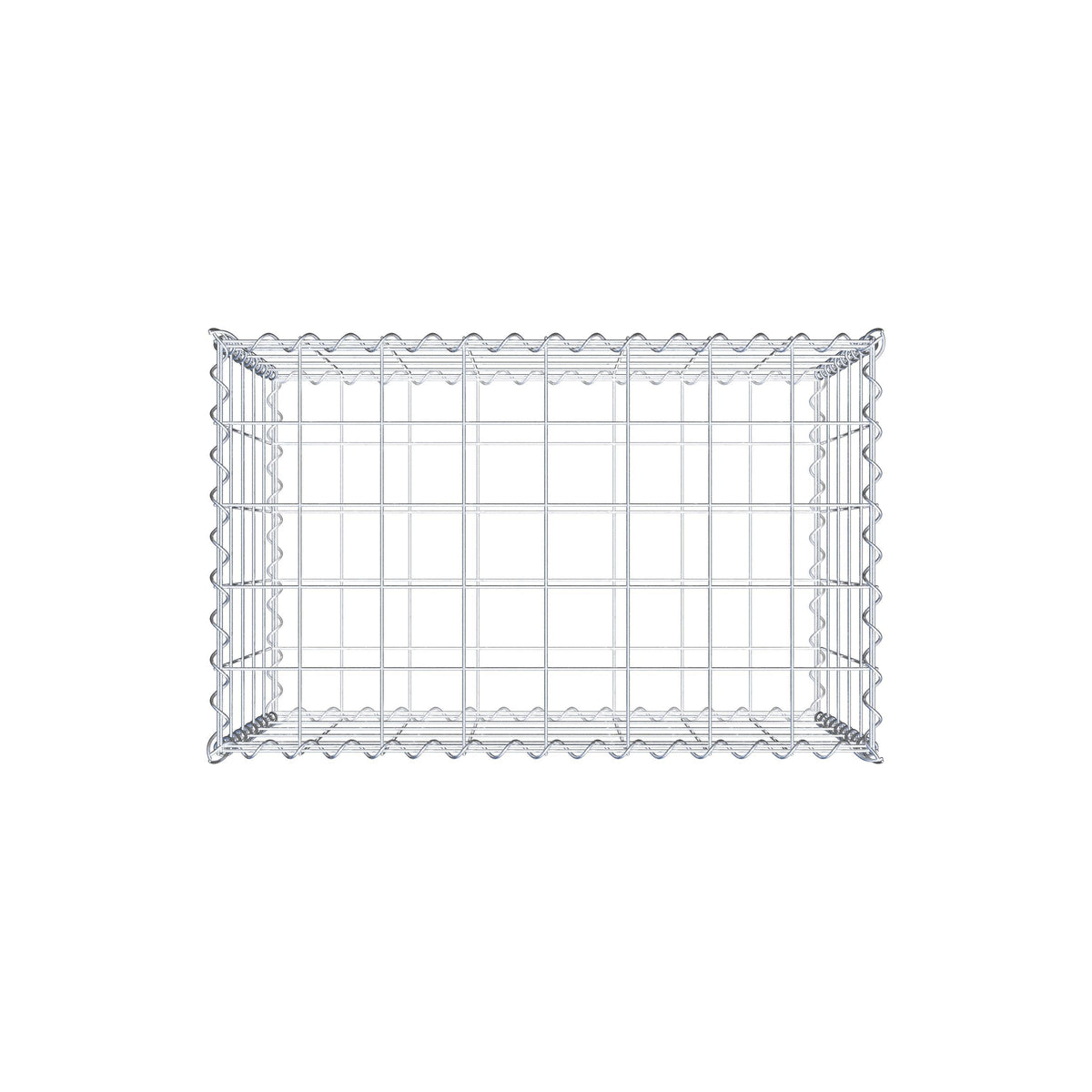 Gabbione 80 cm x 50 cm x 50 cm (L x H x P), maglia 10 cm x 10 cm, spirale