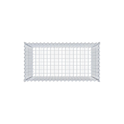 Gabion 100 cm x 80 cm x 50 cm (L x H x D), mesh size 5 cm x 5 cm, spiral