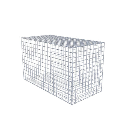 Mounted gabion type 2 100 cm x 60 cm x 50 cm (L x H x D), mesh size 5 cm x 5 cm, C-ring