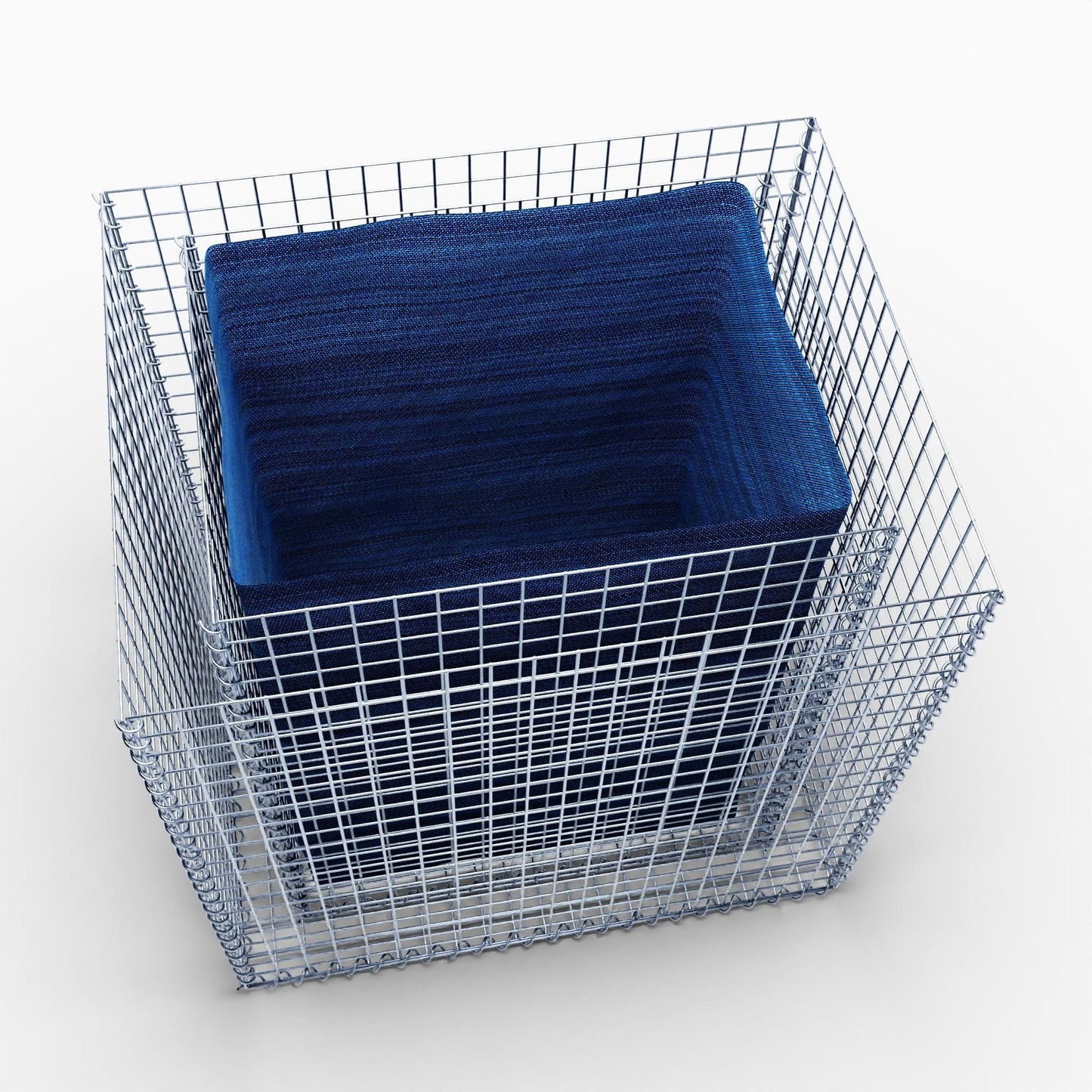 Högbädd, fyrkantig 100 cm x 80 cm x 100 cm (L x H x D), maskstorlek 5 x 5 cm, väggtjocklek 10 cm