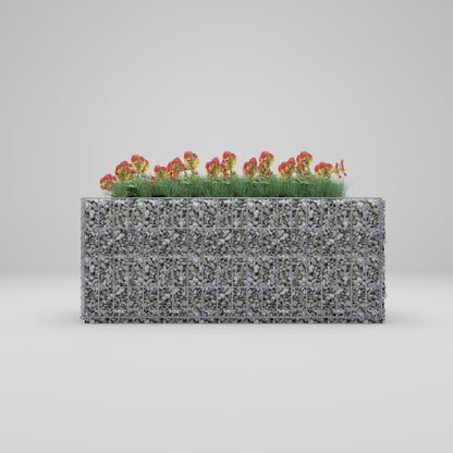 Højbed firkantet 100 cm x 40 cm x 40 cm (L x H x D), maskestørrelse 5 x 10 cm, vægtykkelse 10 cm