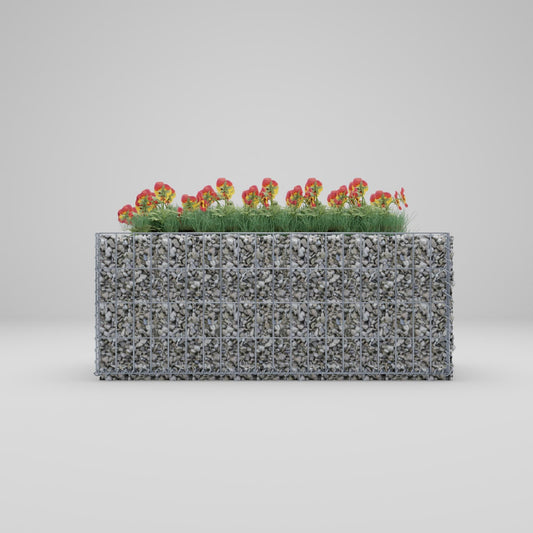 Højbed firkantet 100 cm x 40 cm x 40 cm (L x H x D), maskestørrelse 5 x 10 cm, vægtykkelse 10 cm