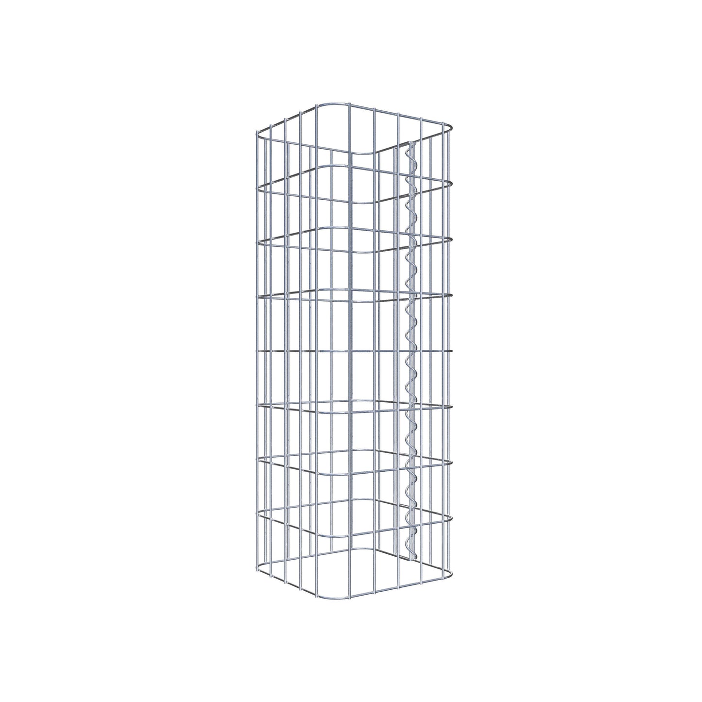Columna de gaviones cuadrada 27 cm x 27 cm, 80 cm de altura, MW 5 cm x 10 cm