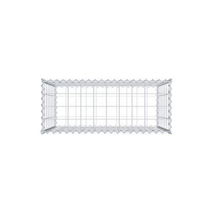 Schanskorf 100 cm x 80 cm x 40 cm (L x H x D), maaswijdte 10 cm x 10 cm, spiraalvormig