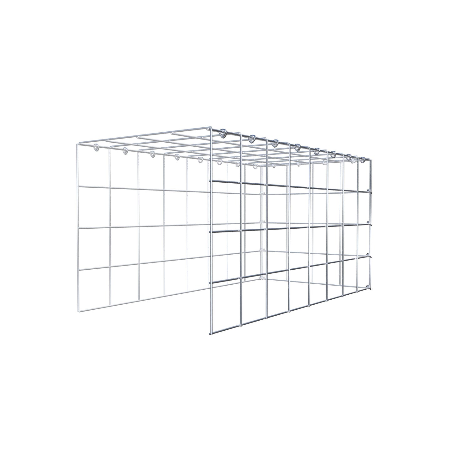 Gabião Tipo 4 80 cm x 40 cm x 40 cm (C x A x P), malhagem 10 cm x 10 cm, anel C