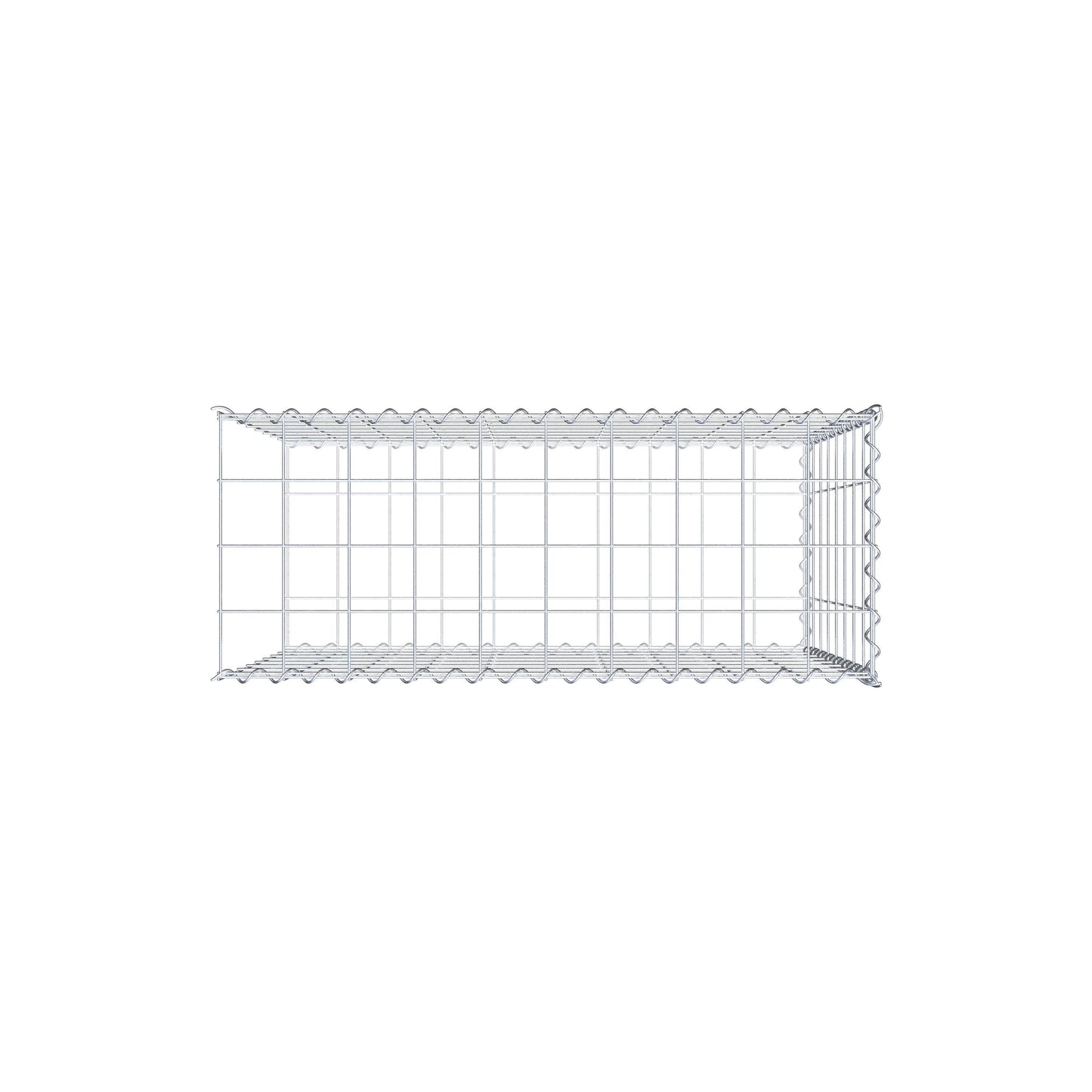Gabbione aggiuntivo tipo 2 100 cm x 80 cm x 40 cm (L x H x P), maglia 10 cm x 10 cm, spirale