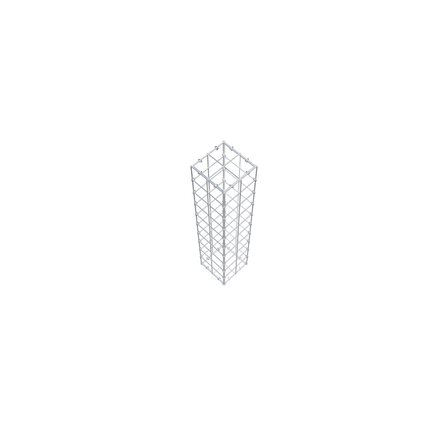 Gabion 100 cm x 20 cm x 20 cm (L x H x P), maille 10 cm x 10 cm, anneau en C