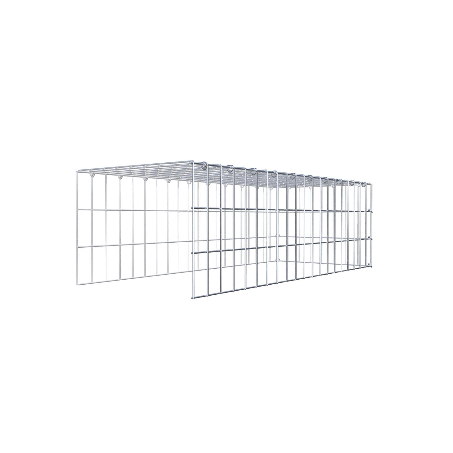 Gavión complementario de tipo 4 100 cm x 30 cm x 40 cm (L x A x P), malla 5 cm x 10 cm, anillo en C