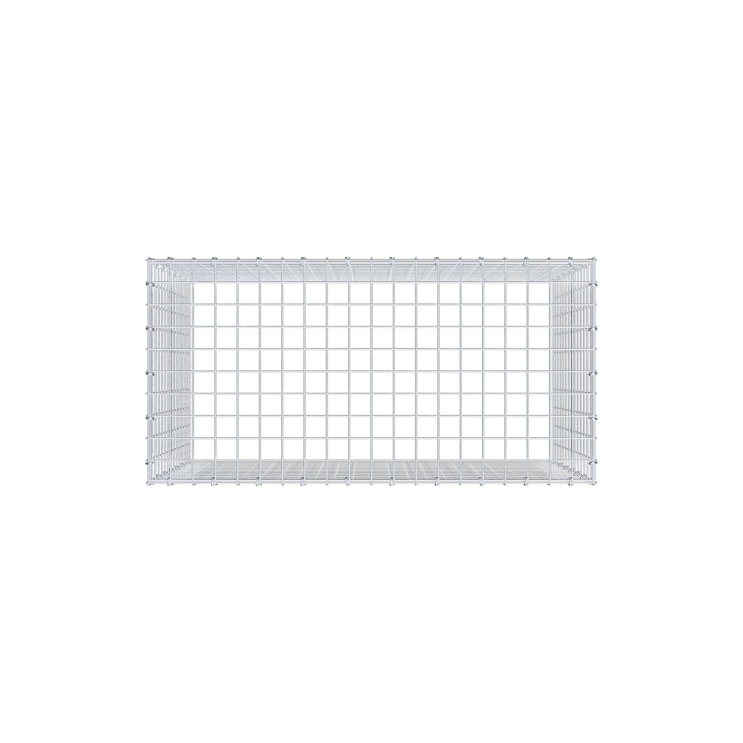 Monteret gabion type 3 100 cm x 70 cm x 50 cm (L x H x D), maskestørrelse 5 cm x 5 cm, C-ring