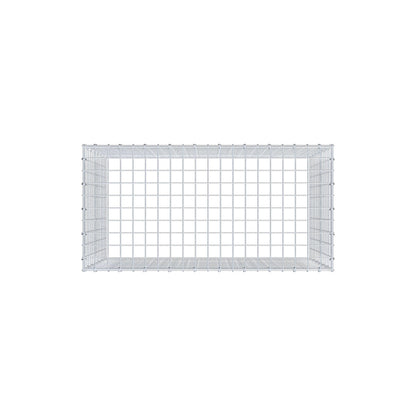 Monteret gabion type 3 100 cm x 70 cm x 50 cm (L x H x D), maskestørrelse 5 cm x 5 cm, C-ring