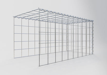 Gabion rapporté type 4 100 cm x 50 cm x 50 cm (L x H x P), mailles 10 cm x 10 cm, spirale