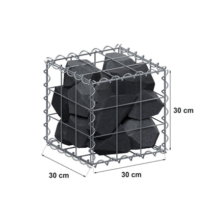 Gabion 30 cm x 30 cm x 30 cm (L x H x P), mailles 10 cm x 10 cm, spirale