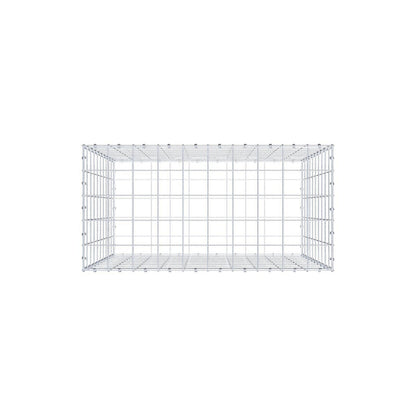 Gabione 100 cm x 100 cm x 50 cm (L x H x T), Maschenweite 10 x 10 cm, Spiralring