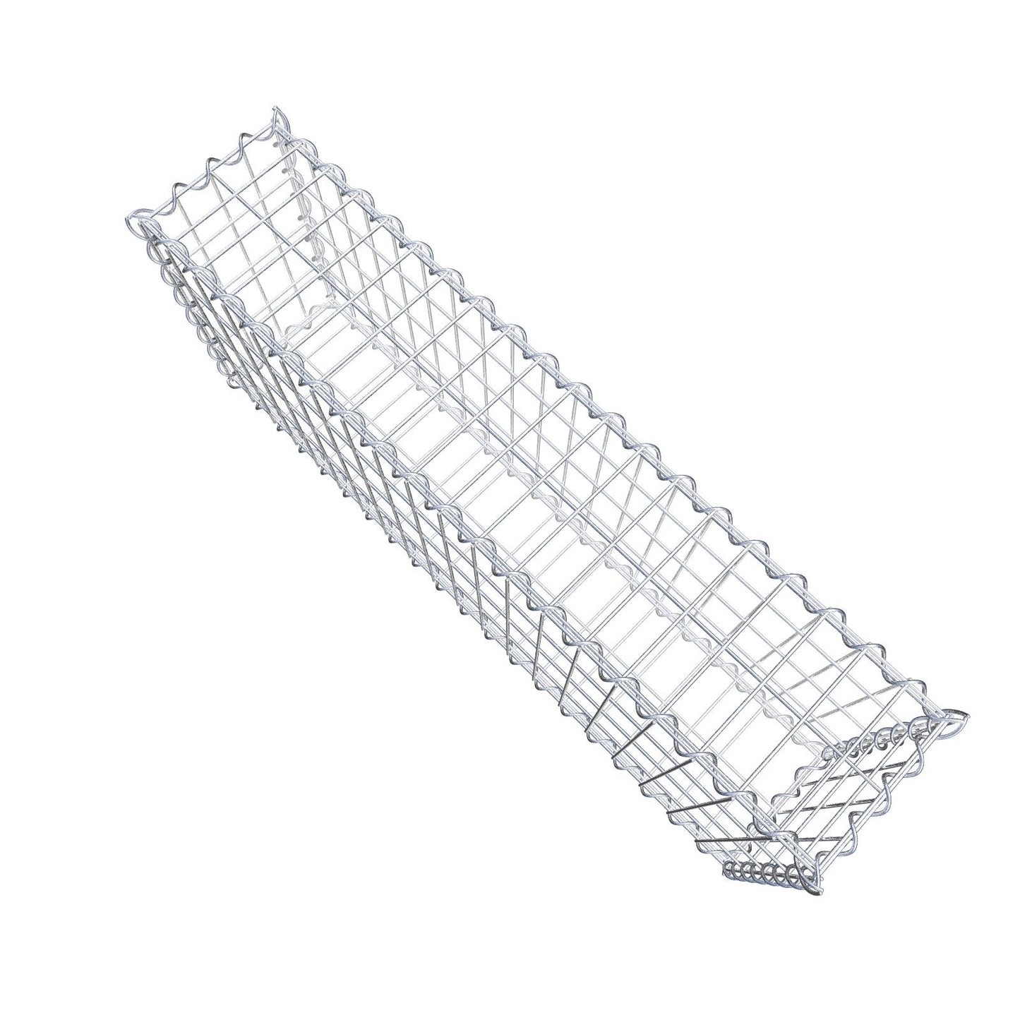 Juego de 2 gaviones de 100 cm x 40 cm x 20 cm (largo x alto x fondo), malla de 5 x 10 cm, en espiral