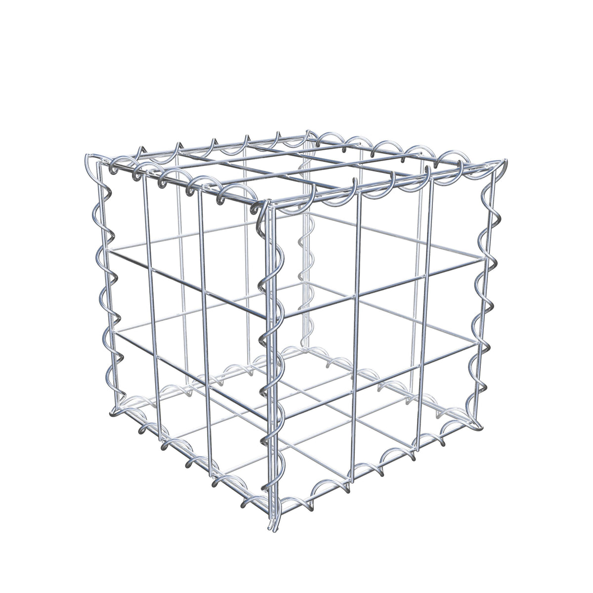 Gabion 30 cm x 30 cm x 30 cm (L x H x P), mailles 10 cm x 10 cm, spirale