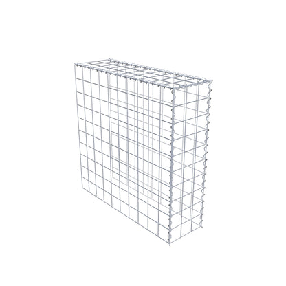 Opvokset gabion type 4 100 cm x 100 cm x 30 cm (L x H x D), maskestørrelse 10 cm x 10 cm, spiral