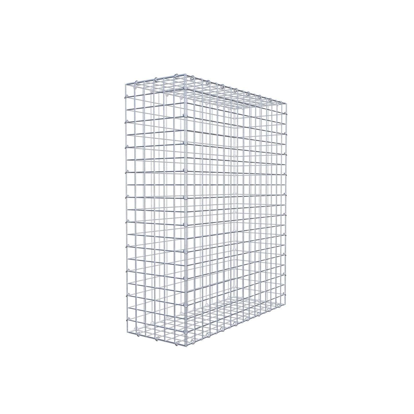 Gabbione 100 cm x 80 cm x 30 cm (L x H x P), maglia 5 cm x 5 cm, anello a C