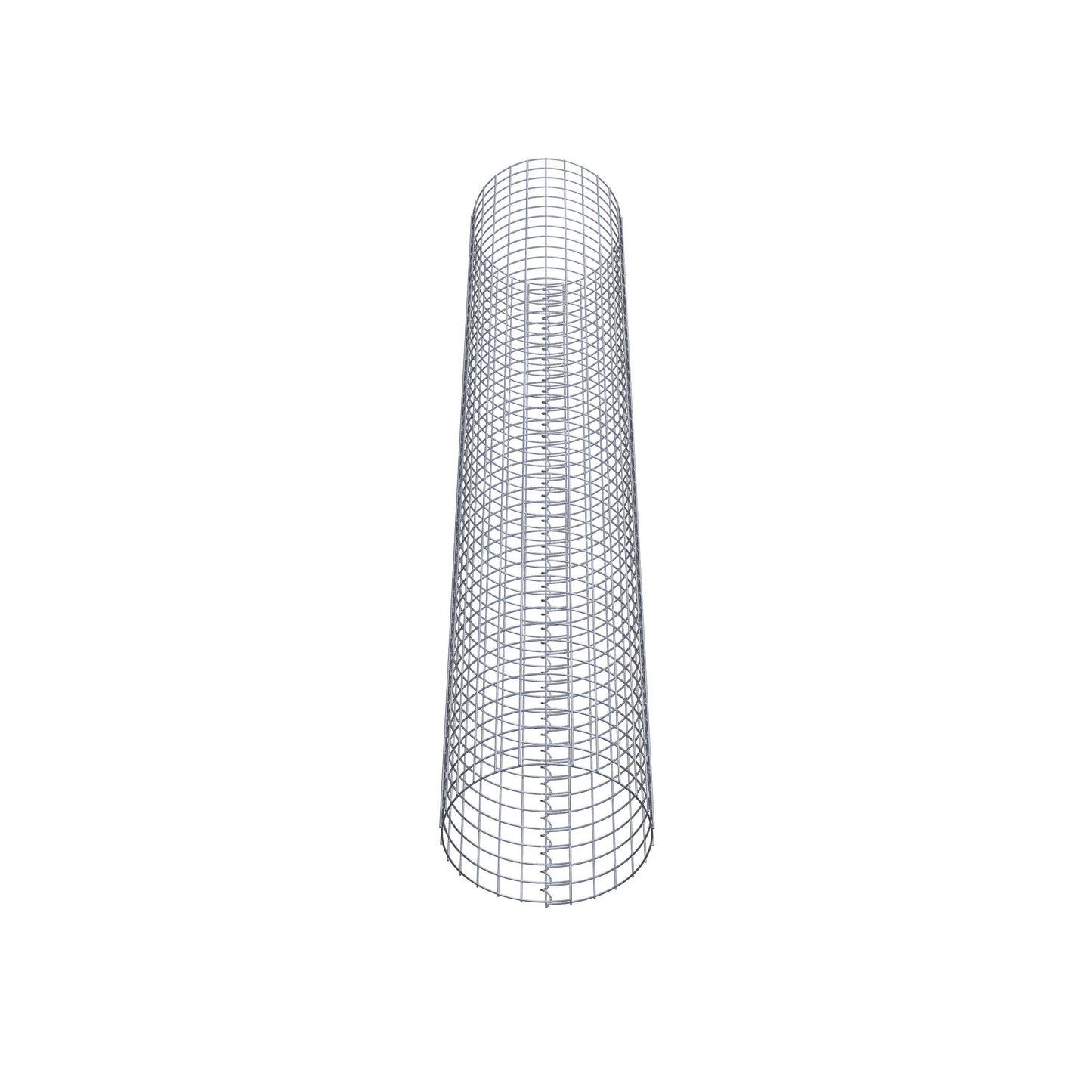 Coluna de gabião redonda 42 cm de diâmetro, 230 cm de altura, malhagem 5 cm x 5 cm
