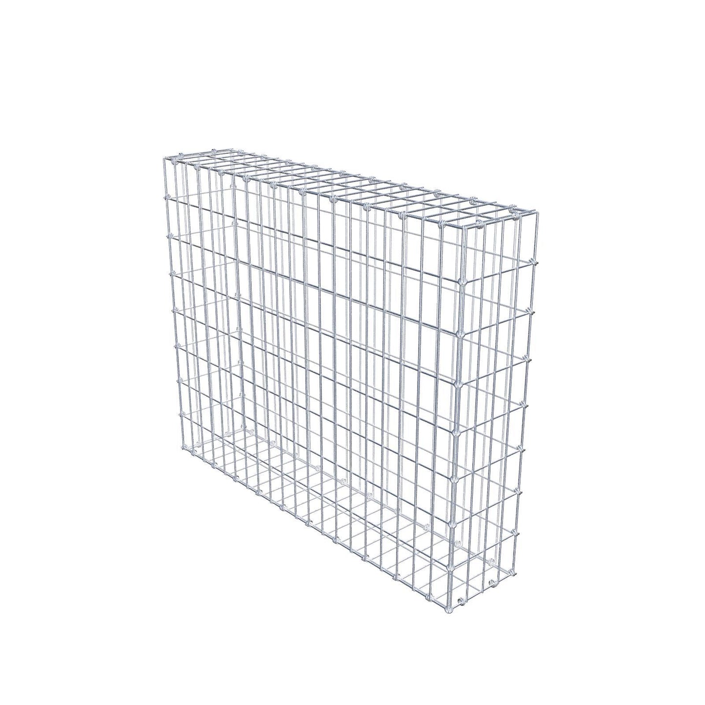 Gabion 100 cm x 80 cm x 20 cm (L x H x D), mesh size 5 x 10 cm, spiral ring