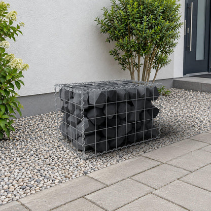 Gabbione 80 cm x 50 cm x 50 cm (L x H x P), maglia 10 cm x 10 cm, spirale