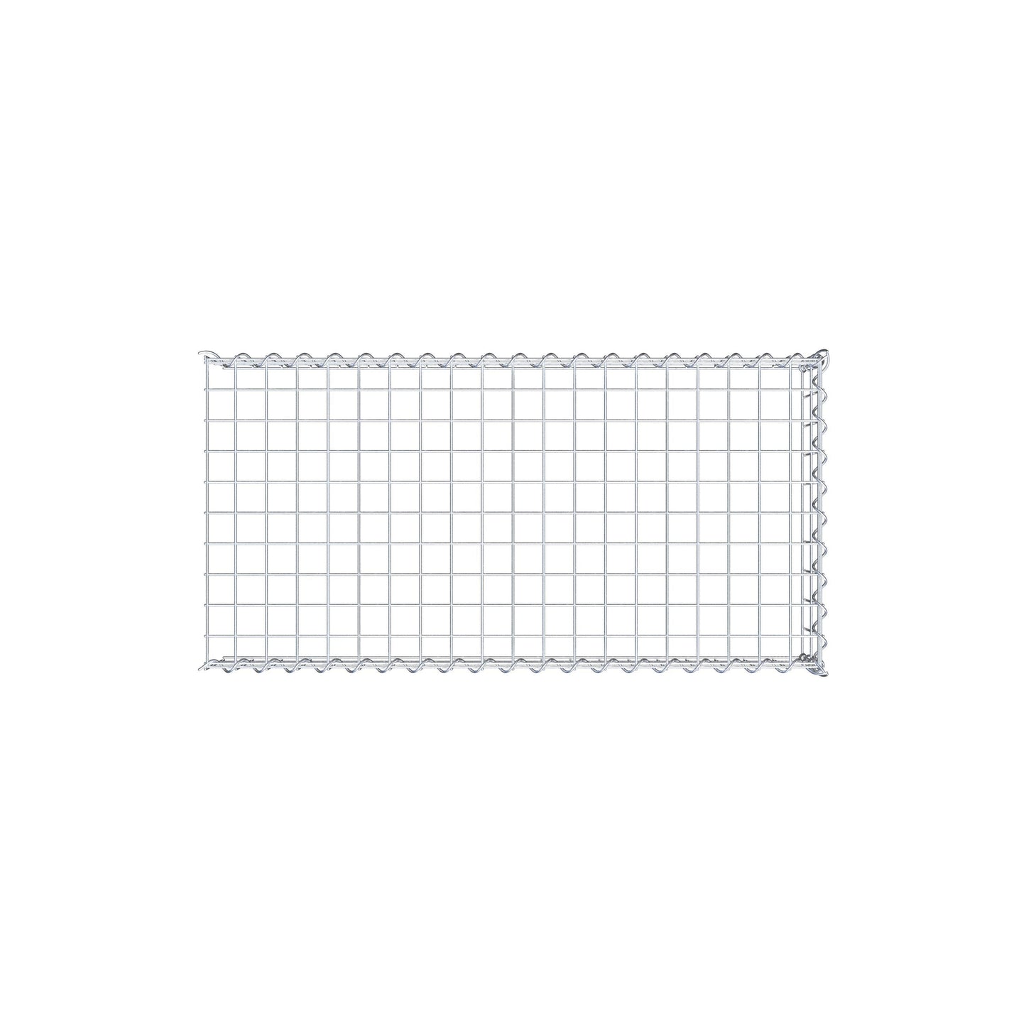 Grown-on gabion type 4 100 cm x 20 cm x 50 cm (L x H x D), mesh size 5 cm x 10 cm, spiral