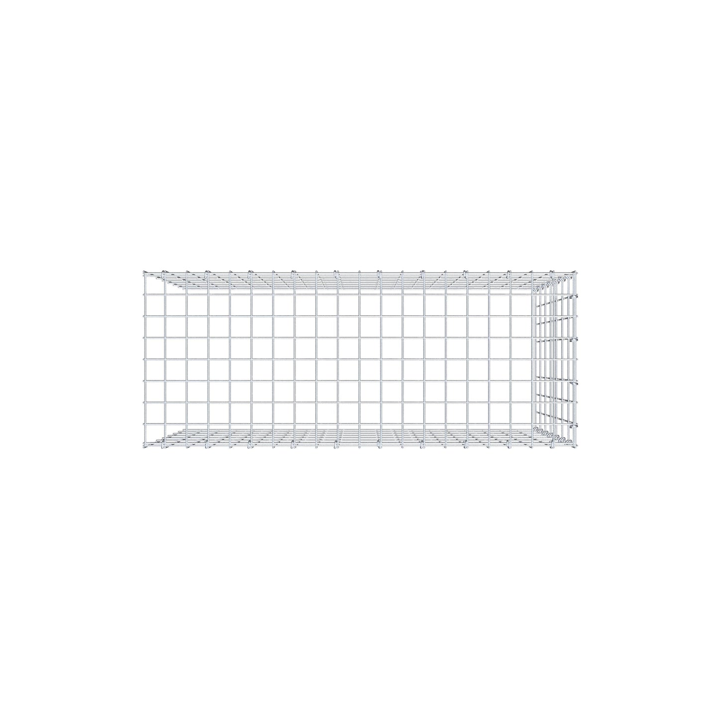 Fourche rapportée type 4 100 cm x 70 cm x 40 cm (L x H x P), mailles 5 cm x 10 cm, anneau en C