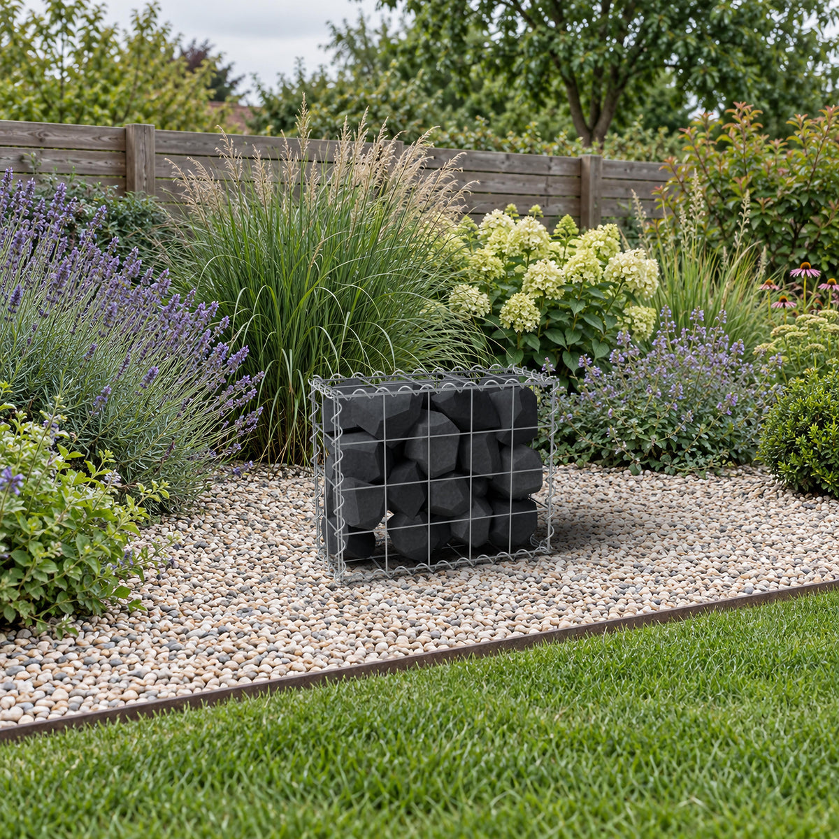 Gabion 50 cm x 40 cm x 20 cm (L x H x D), mesh size 10 cm x 10 cm, spiral
