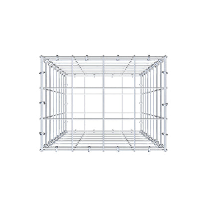 Gabione 80 cm x 40 cm x 30 cm (L x H x T), Maschenweite 10 cm x 10 cm, C-Ring