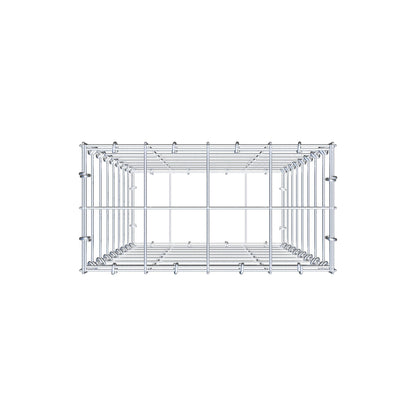 Gabione 80 cm x 40 cm x 20 cm (L x H x T), Maschenweite 10 cm x 10 cm, C-Ring