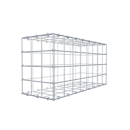 Gabione 80 cm x 40 cm x 30 cm (L x H x T), Maschenweite 10 cm x 10 cm, C-Ring