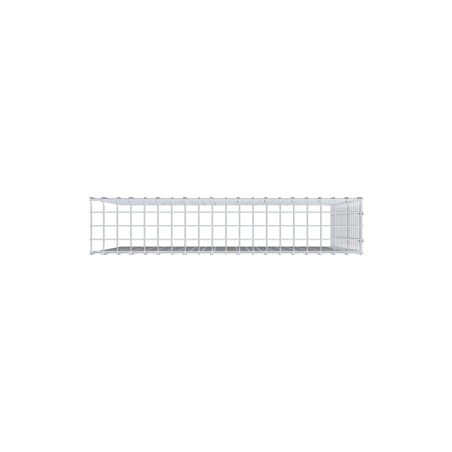 Type 4 oplegkorf 100 cm x 90 cm x 20 cm (L x H x D), maaswijdte 5 cm x 5 cm, C-ring
