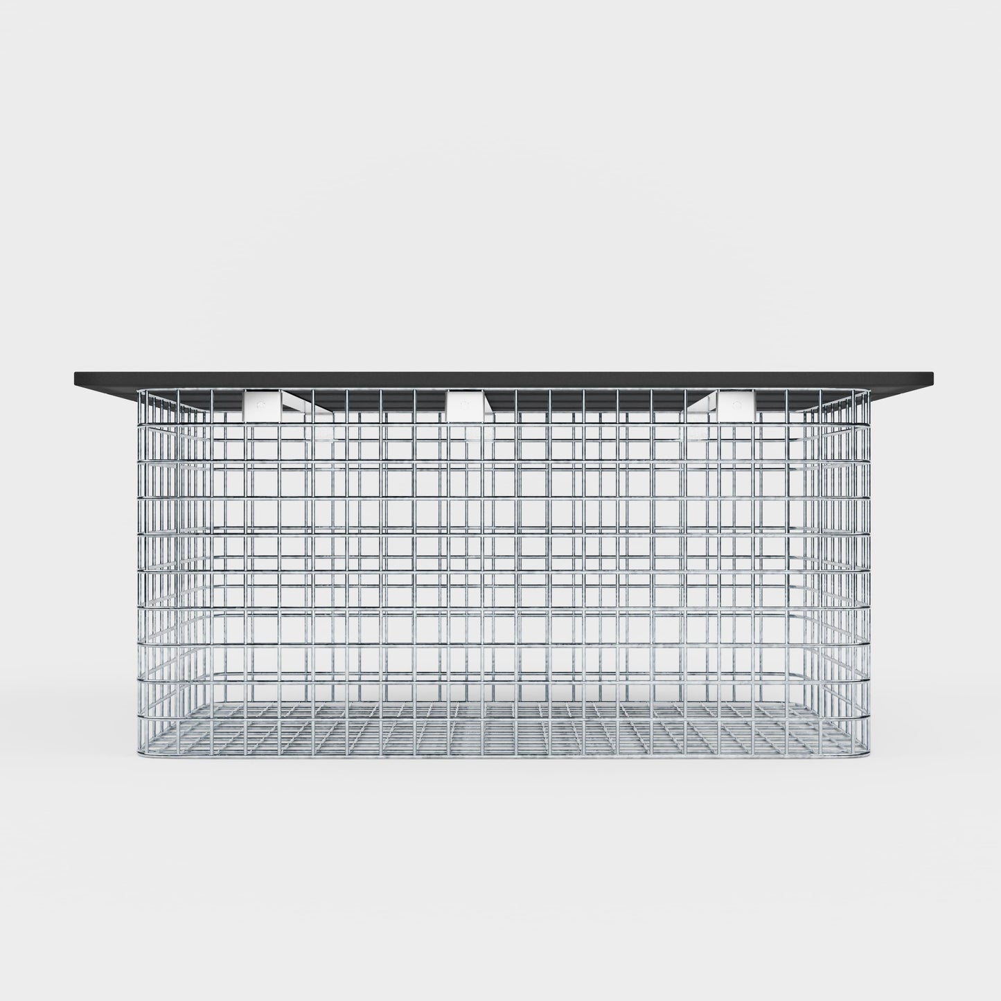 Gartenbank 102 x 50 x 52 cm MW 5 x 5 cm feuerverzinkt, mit Recyclingauflage in anthrazit