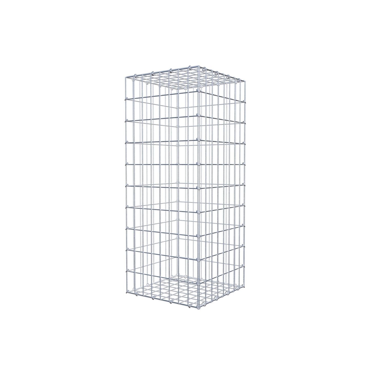 Gavión 100 cm x 40 cm x 40 cm (L x A x P), luz de malla 5 cm x 10 cm, anillo en C