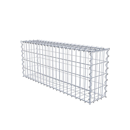 Juego de 2 gaviones de 100 cm x 40 cm x 20 cm (largo x alto x fondo), malla de 5 x 10 cm, en espiral