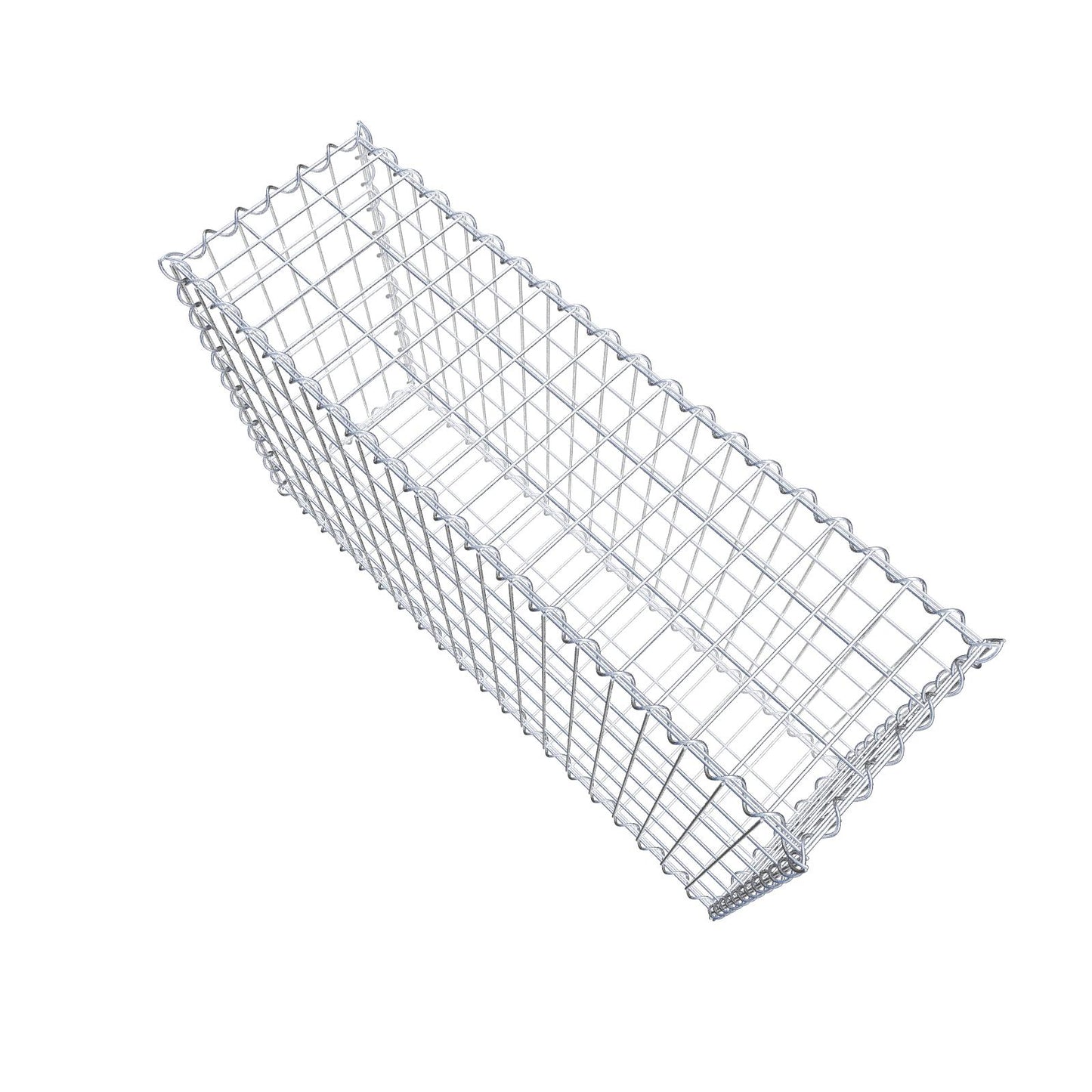 Gabion 100 cm x 60 cm x 30 cm (L x H x D), maskestørrelse 5 cm x 10 cm, spiral